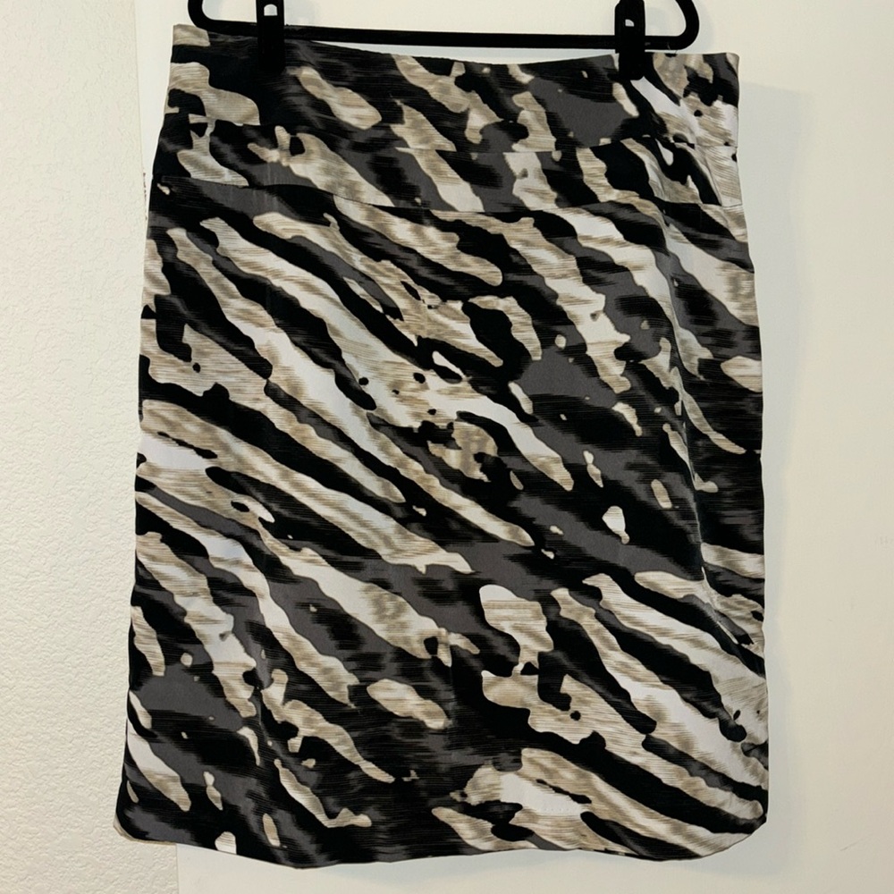 Worthington Plus Size Abstract Patterned Skirt